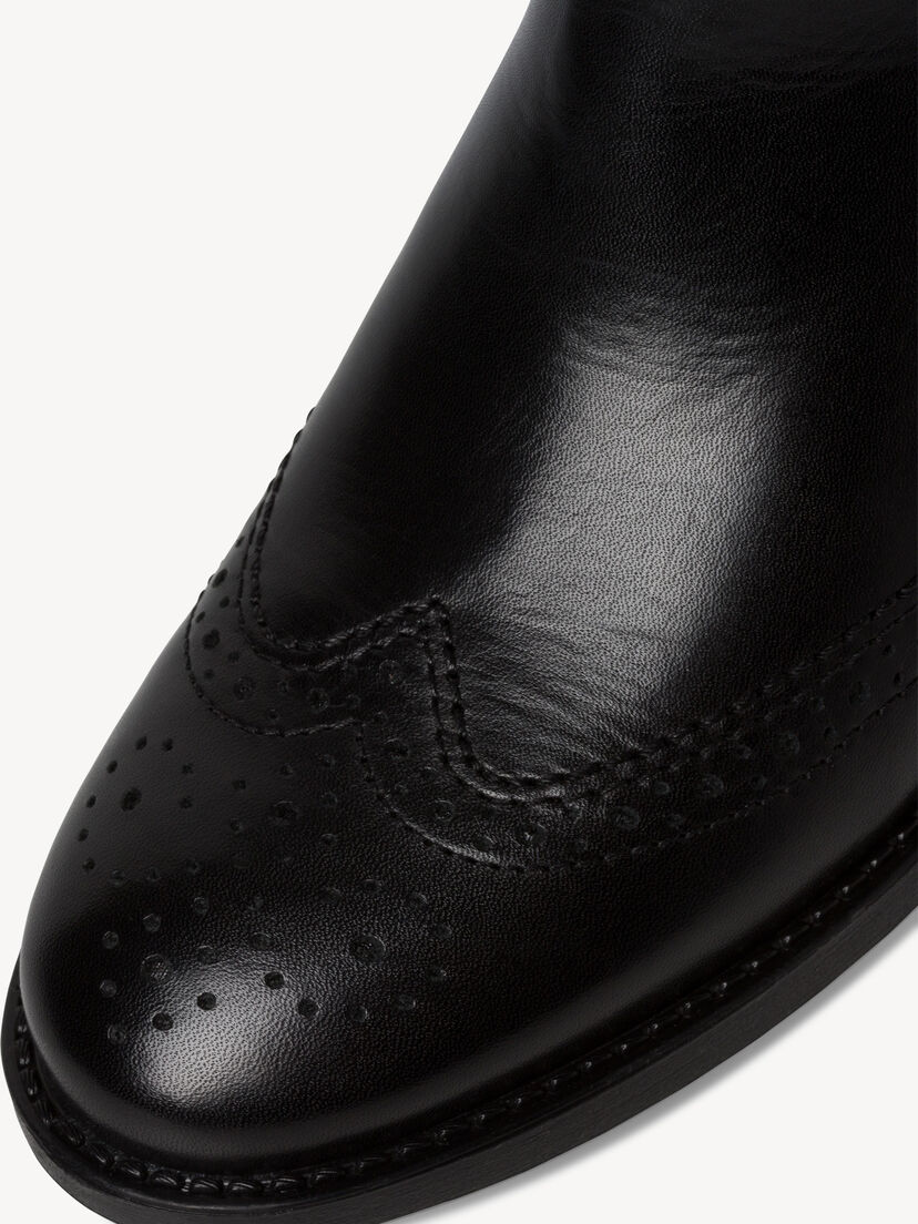 Leren Chelseaboot - zwart, BLACK, hi-res