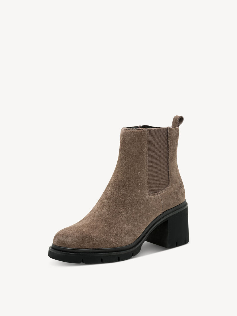 Leren Chelseaboot - grijs, MUSHROOM SUEDE, hi-res
