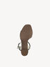 Leather Heeled sandal - beige, CHAMPAGNE MET., hi-res