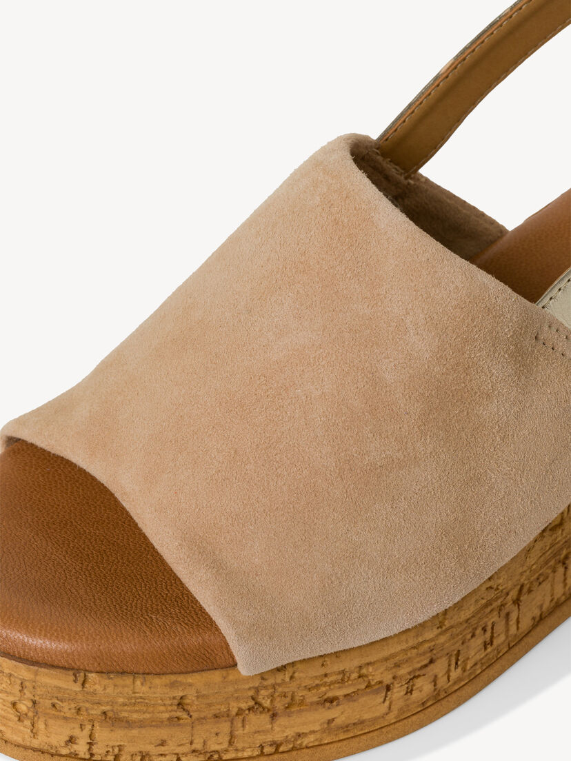 Leren Sandaaltje - beige, beige, hi-res