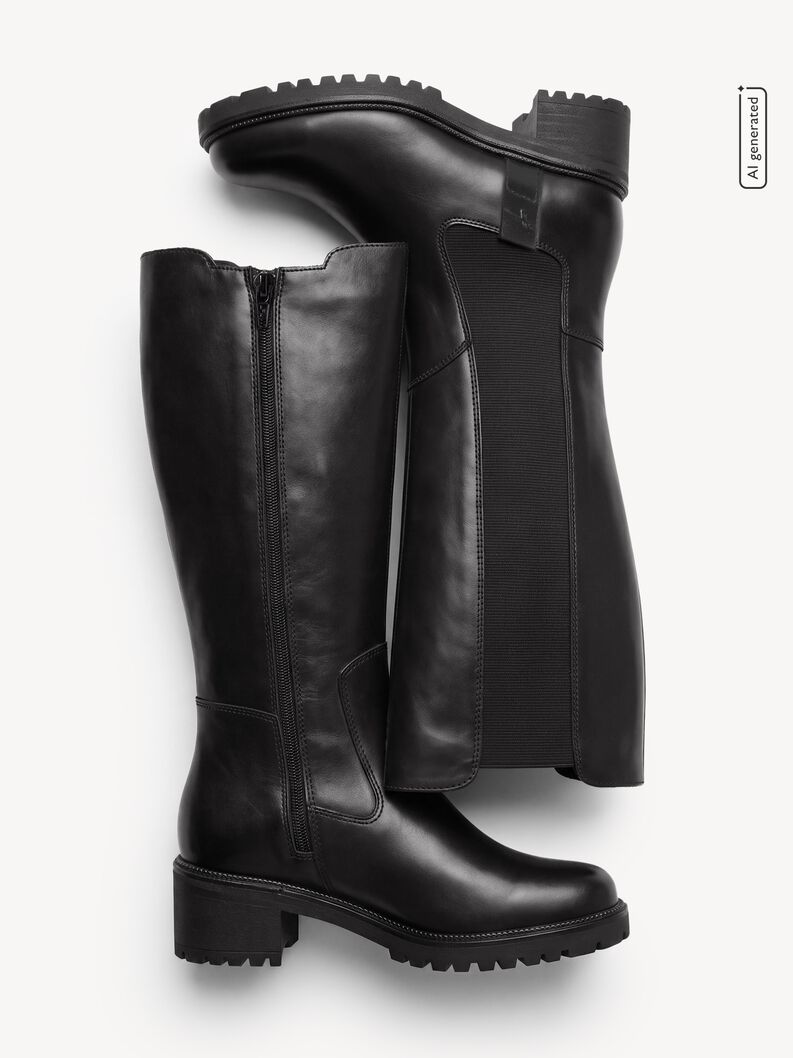 st&oslash;vler, BLACK LEATHER, hi-res