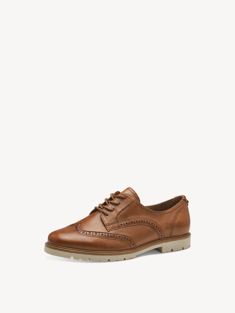 Leather Low shoes - brown, COGNAC LEATHER, hi-res