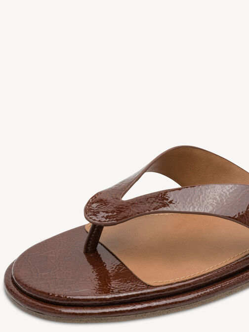 Infradito, BROWN PATENT, hi-res