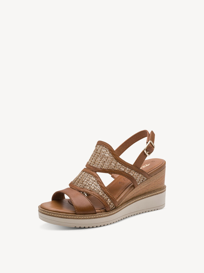 Heeled sandal - brown, COGNAC, hi-res