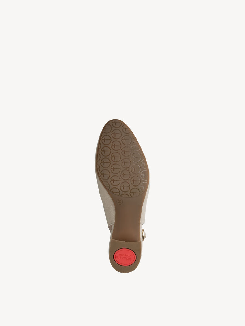 Escarpin en cuir - beige, BEIGE GLAM, hi-res