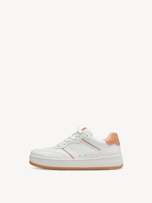 Sneaker, WHITE/ORANGE, hi-res