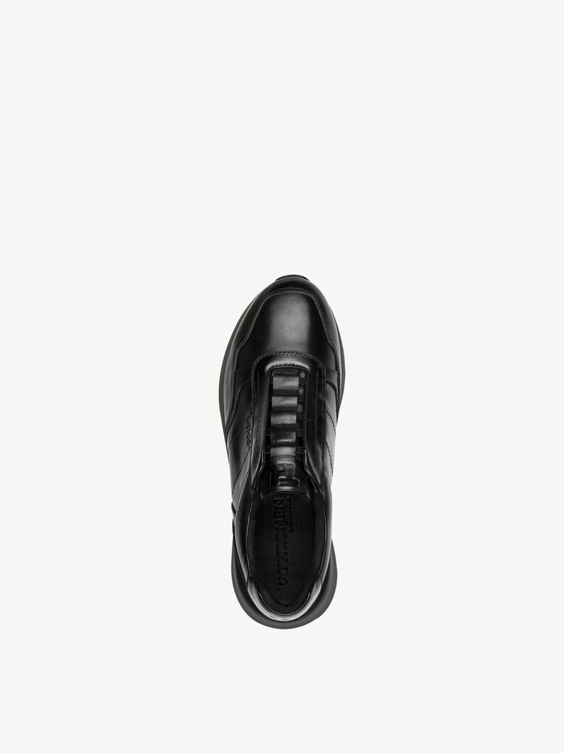 Basket en cuir - noir, BLACK, hi-res