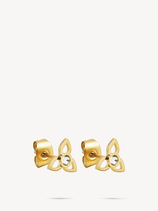 Earrings, gold, hi-res