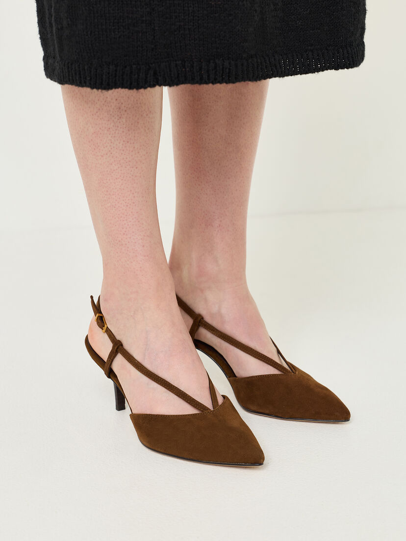 Leren Slingpumps - bruin, cognac, hi-res