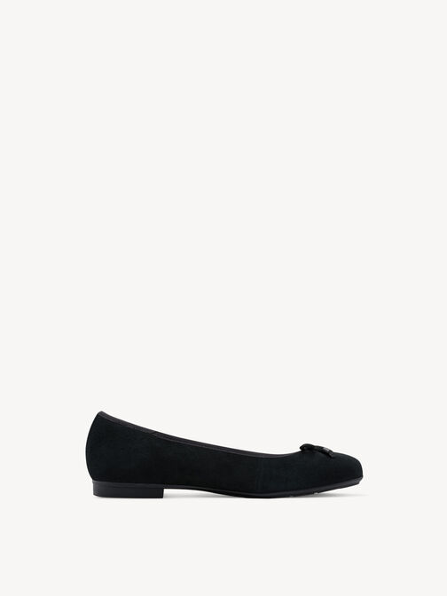Lederballerina, BLACK SUEDE, hi-res
