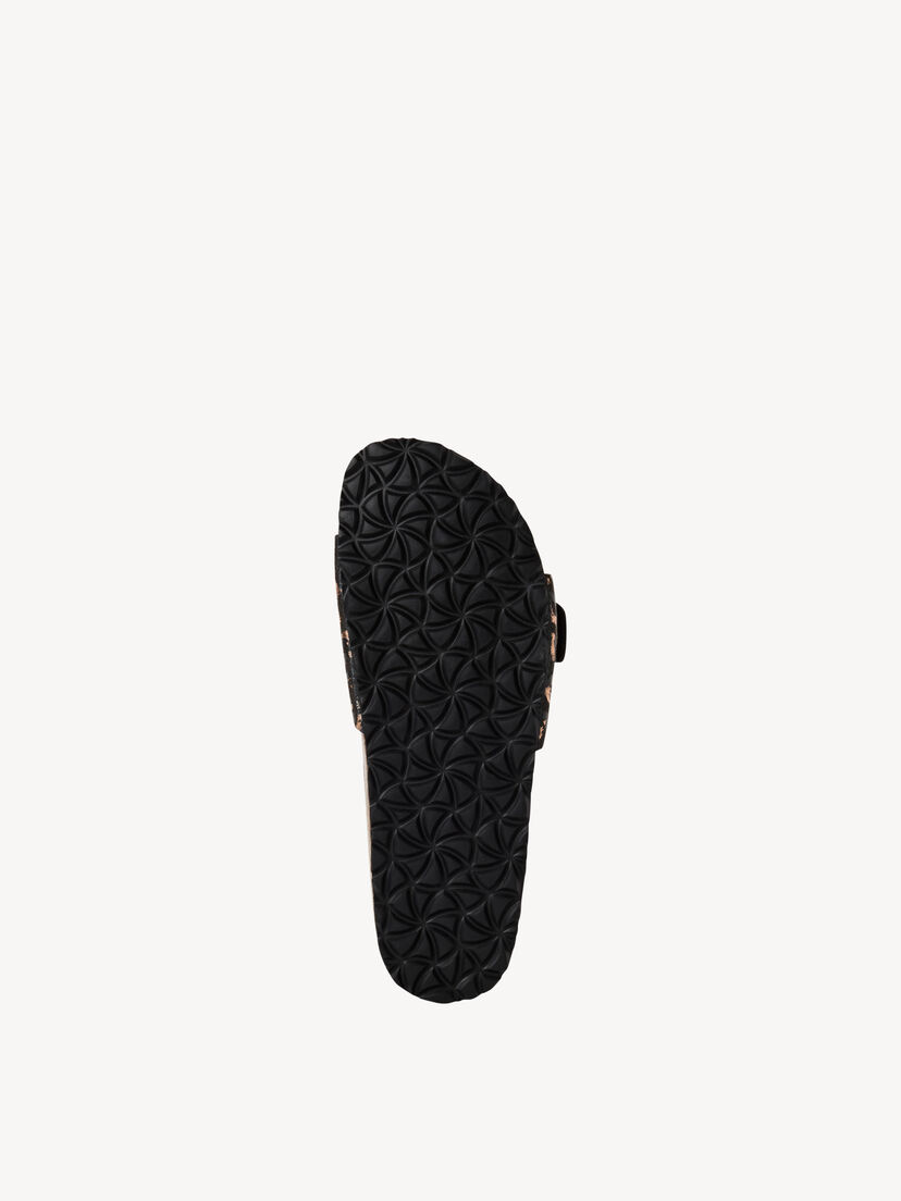 Slipper - zwart, BLACK/LEOPARD, hi-res