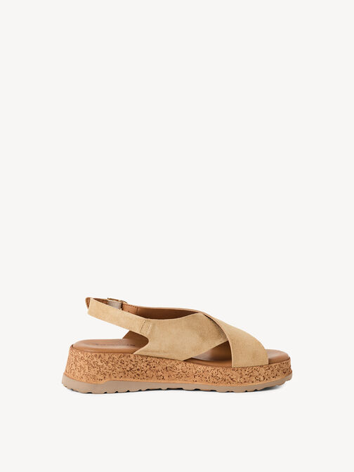 Sandale &agrave; talon, beige, hi-res