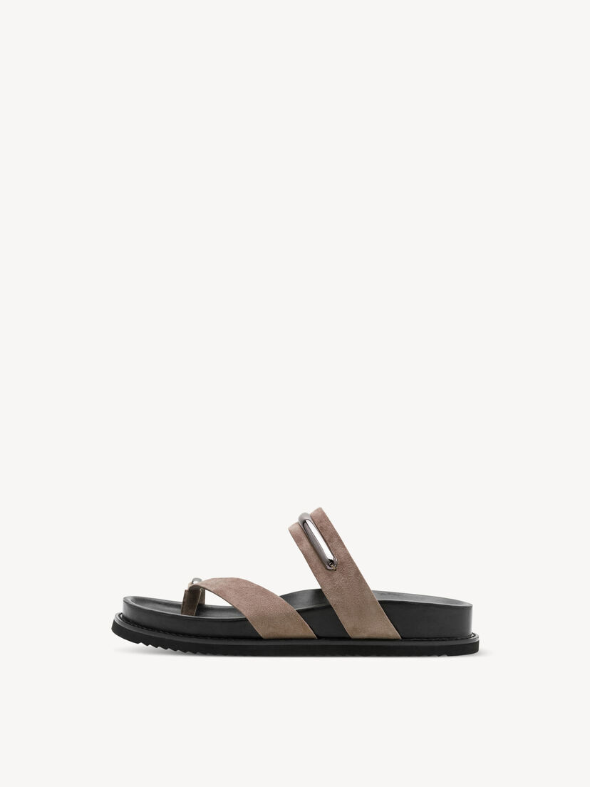 Leren Slipper - beige, TAUPE, hi-res