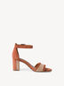 Leather Heeled sandal - orange, SUNRISE/SAND, hi-res