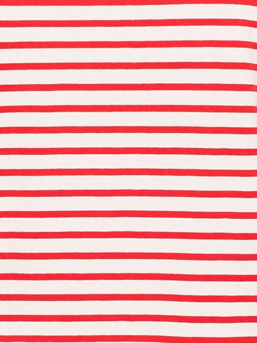 T-shirt, Goji Berry / Bright White Striped Tee, hi-res
