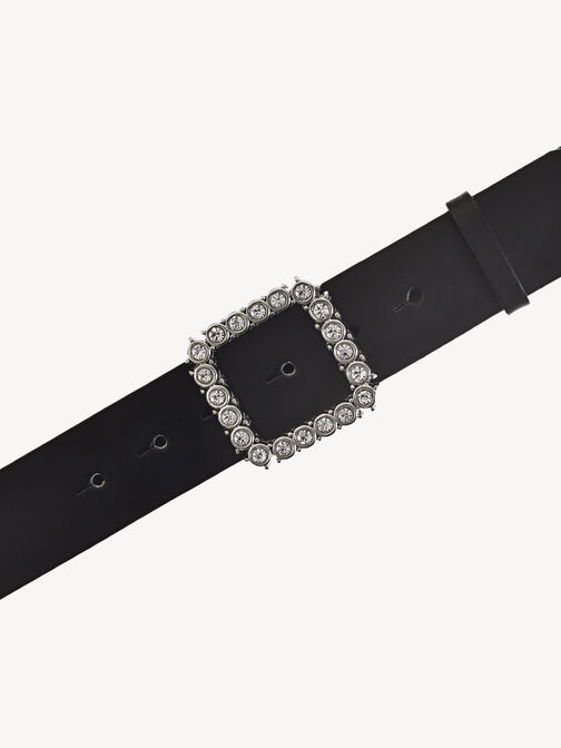 Leather belt, black, hi-res