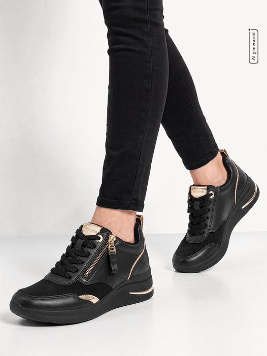 Sneaker, BLACK/GOLD, hi-res