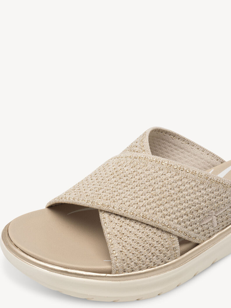 Pantolette - gold, BEIGE/GOLD, hi-res