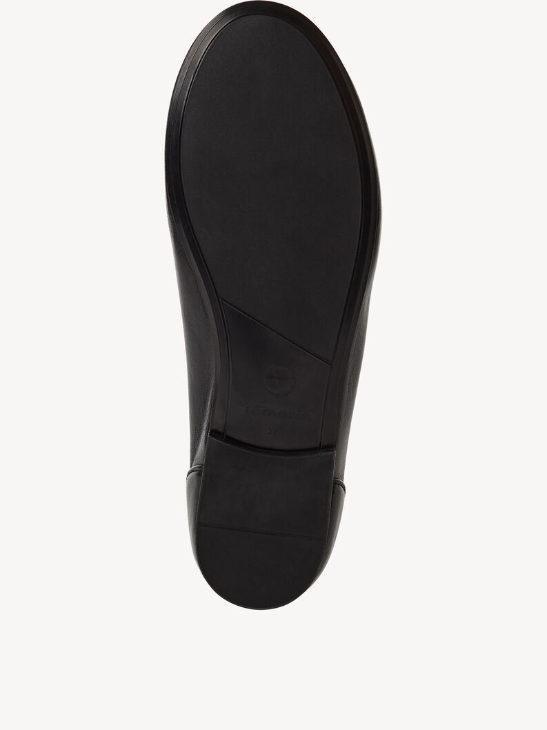 Lederballerina - schwarz, BLACK, hi-res