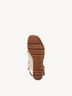 Leather Heeled sandal - white, IVORY/NUT, hi-res