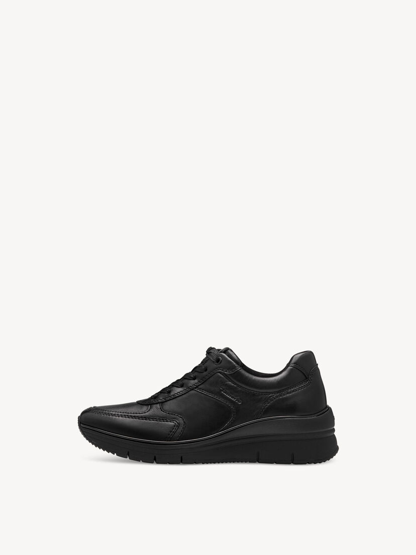 Leren Sneaker - zwart, BLACK UNI, hi-res