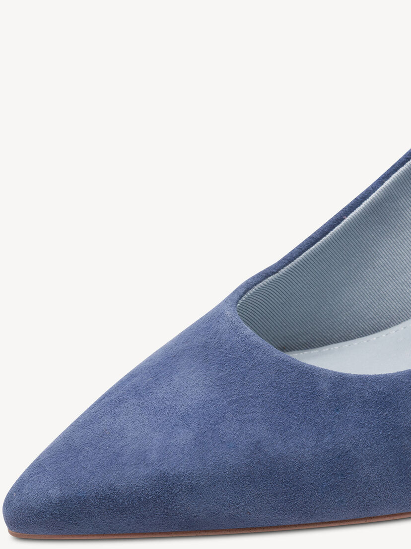 Leren Slingpumps - blauw, BLUE, hi-res