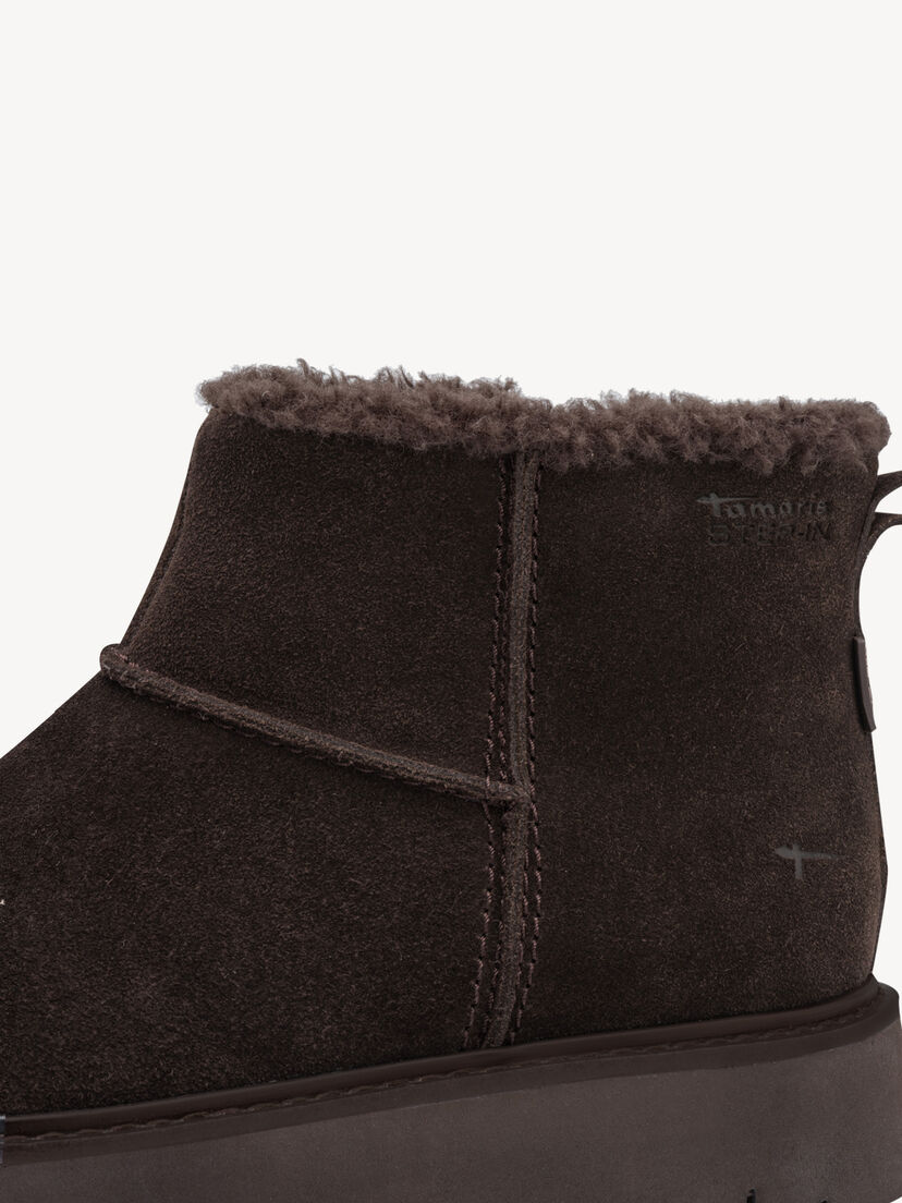 Leren Enkellaarsje - bruin warme voering, MOCCA, hi-res