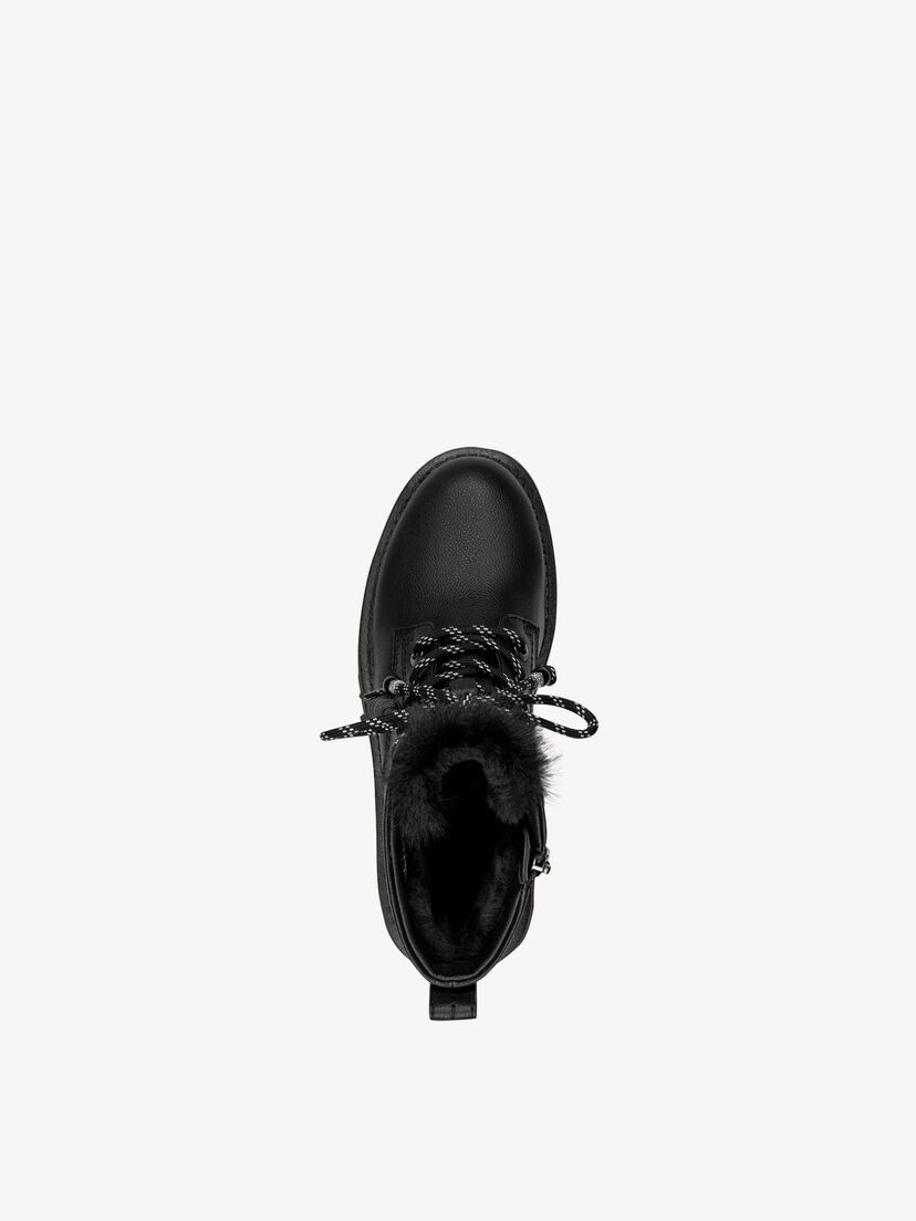 Enkellaarsje - zwart warme voering, BLACK, hi-res