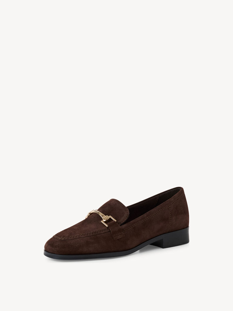 Slipper en cuir - marron, MOCCA, hi-res