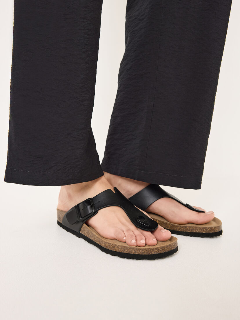 Slipper - zwart, BLACK, hi-res