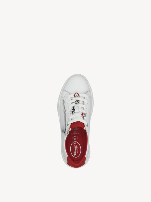 Sneaker, WHITE/RED, hi-res