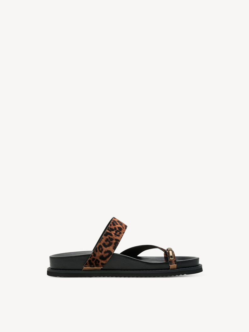 Pantolette - braun, LEOPARD, hi-res