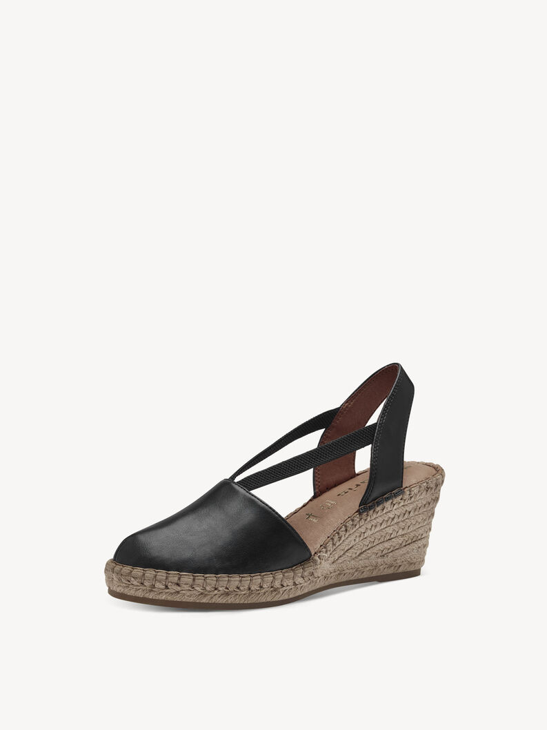 Espadryle - czarny, BLACK, hi-res