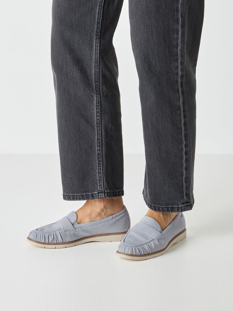 Lederslipper - blau, LIGHT BLUE, hi-res