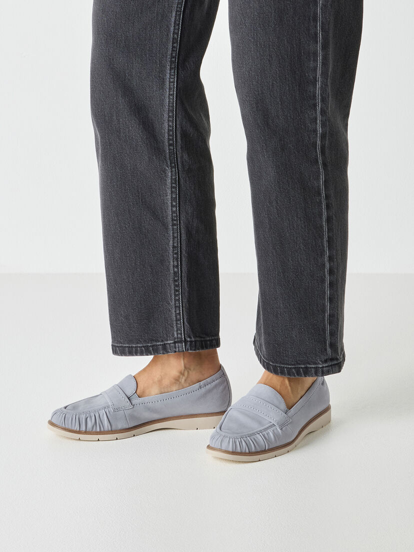 Leren Instappers - blauw, LIGHT BLUE, hi-res