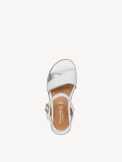 Sandale &agrave; talon, WHITE/SILVER, hi-res