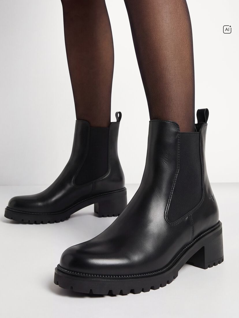 Chelseaboot, BLACK LEATHER, hi-res