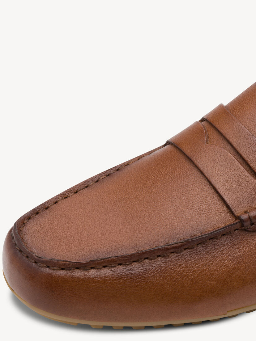 Leren Instappers - bruin, COGNAC LEATHER, hi-res