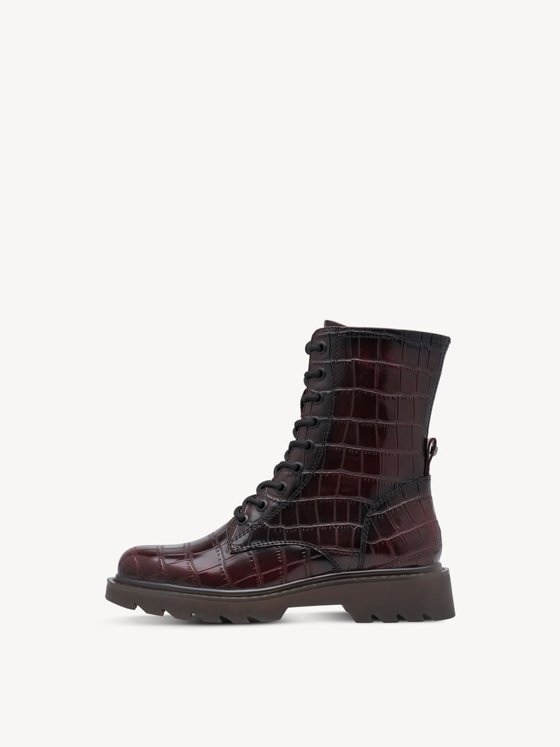 Stiefelette - rot, BORDEAUX CROCO, hi-res