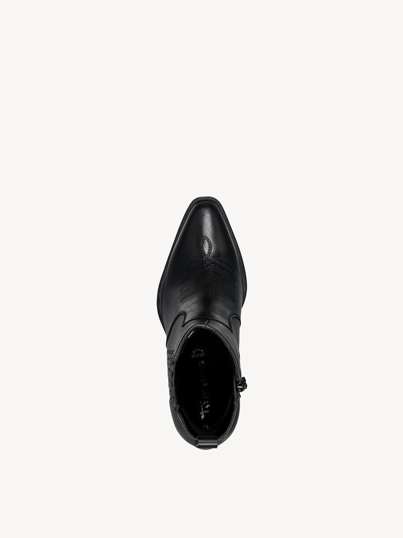 Ledercowboystiefel - schwarz, BLACK, hi-res