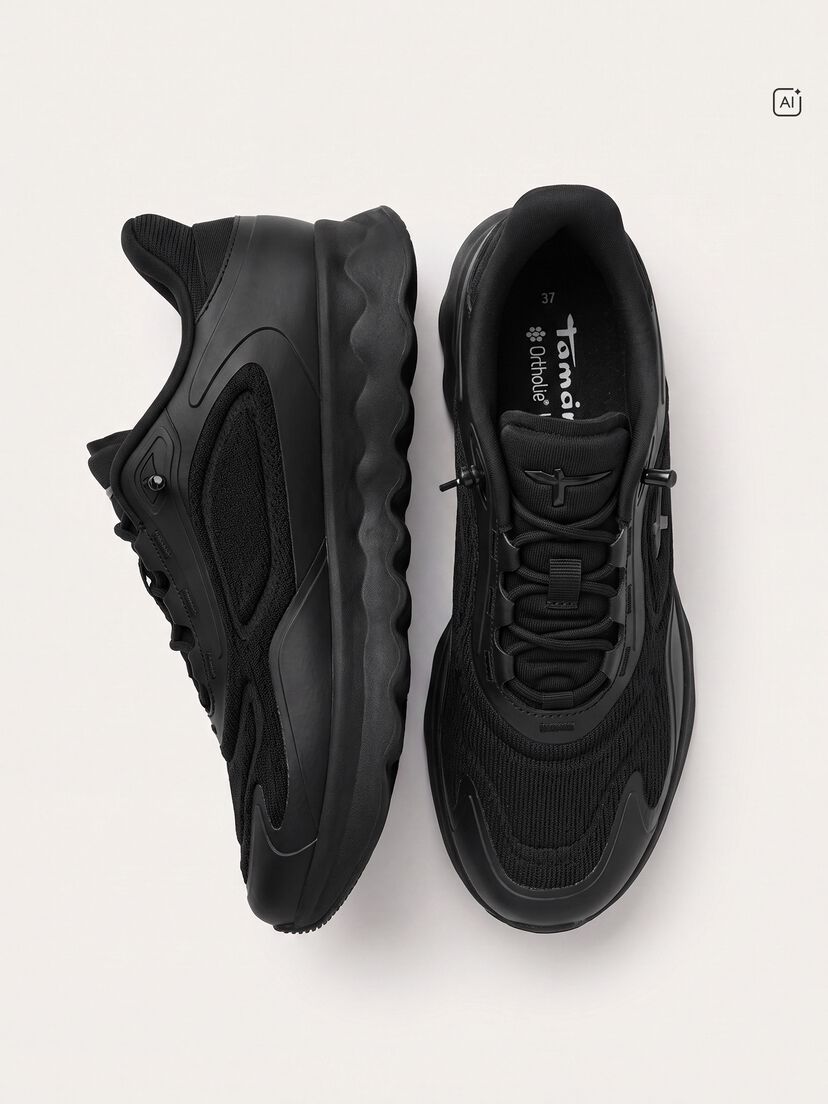 Sneaker - zwart, BLACK, hi-res