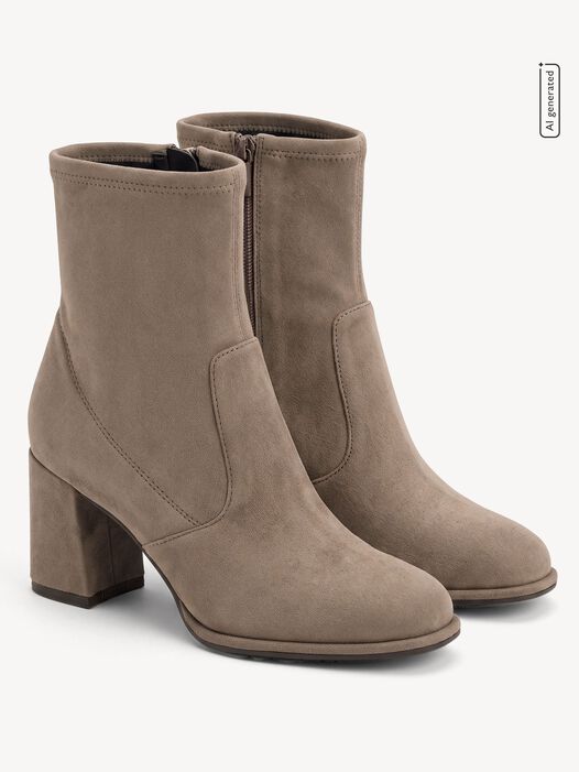 Enkellaarsje, TAUPE SUEDE, hi-res