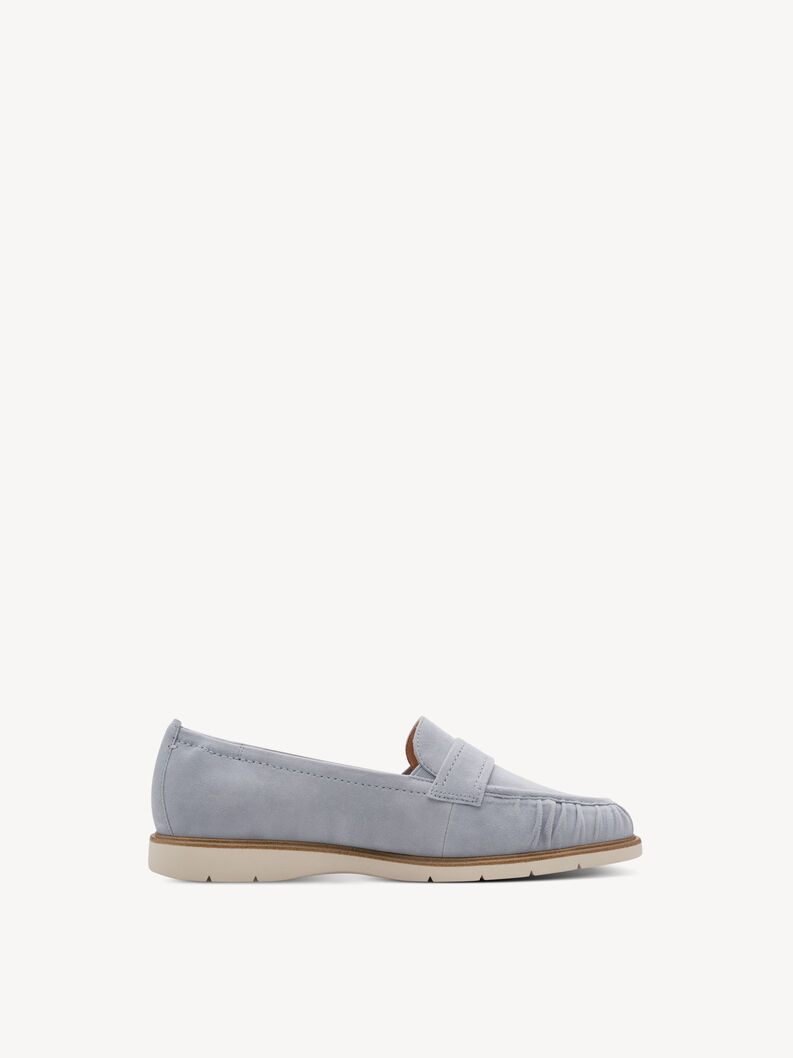 Lederslipper - blau, LIGHT BLUE, hi-res