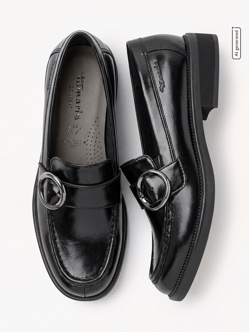 Slipper, BLACK PATENT, hi-res