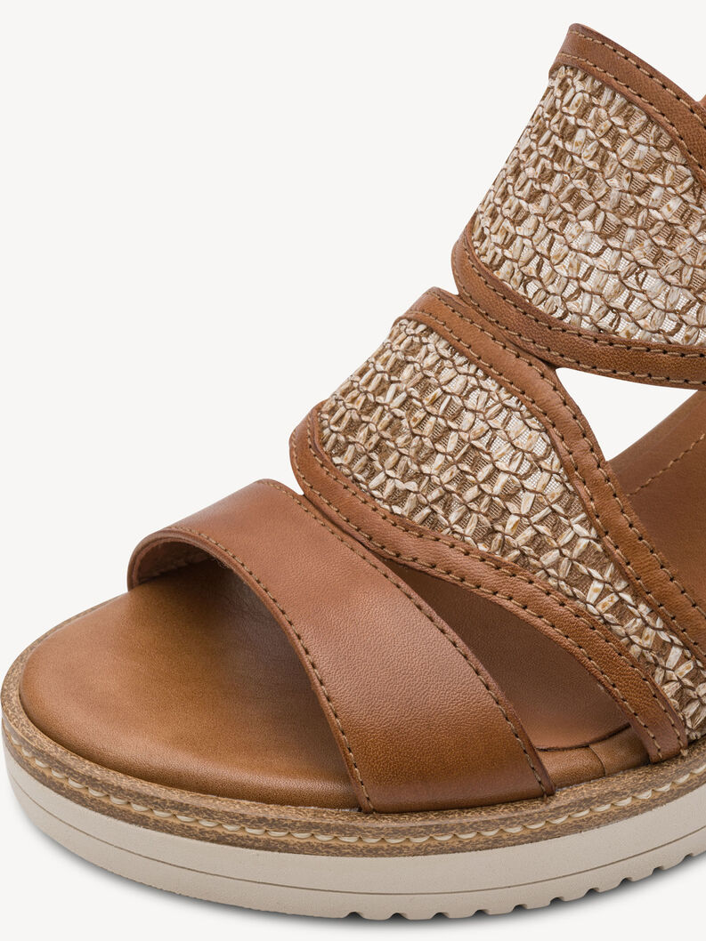 Heeled sandal, COGNAC, hi-res