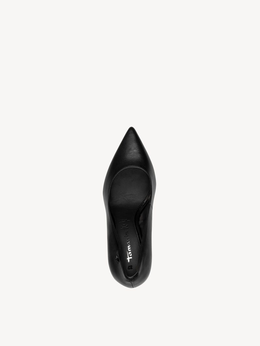 Leren Pumps - zwart, BLACK LEATHER, hi-res