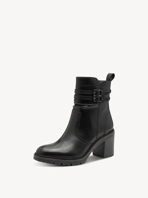 Bottine, BLACK LEATHER, hi-res