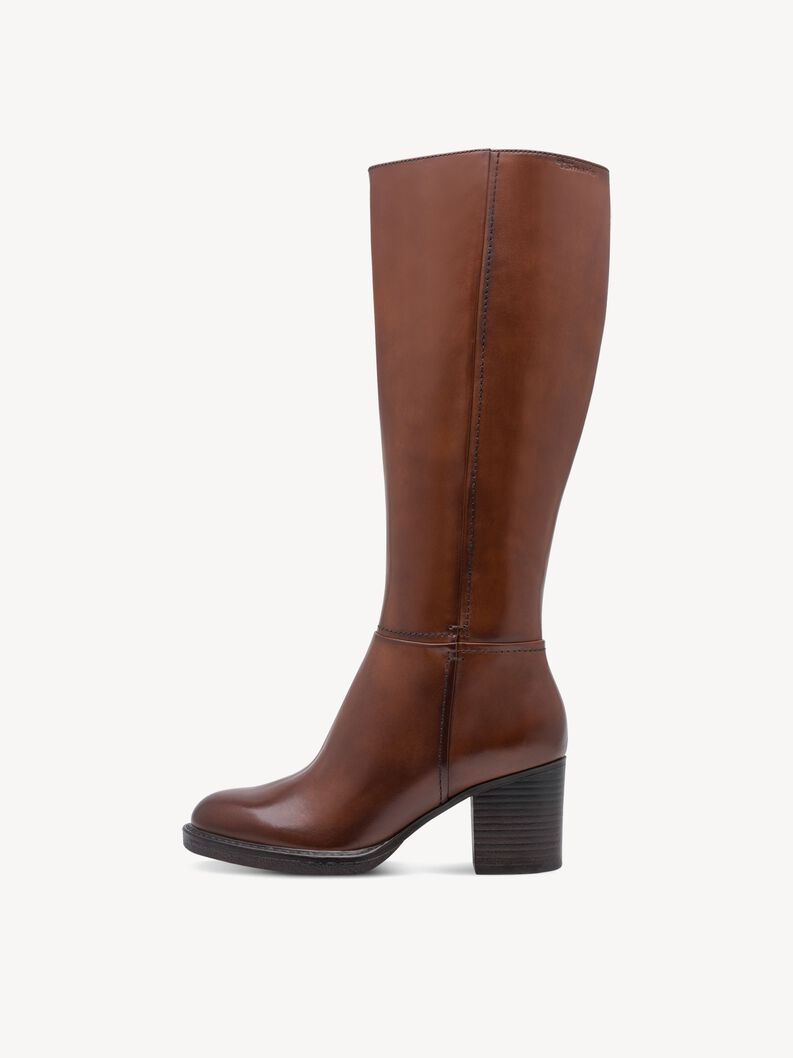 Bottes en cuir - marron, MUSCAT, hi-res