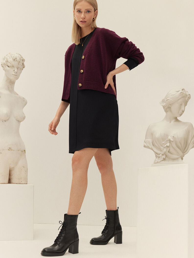 Leather Bootie - black, BLACK, hi-res