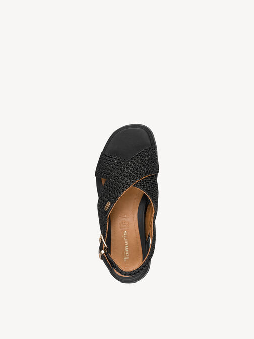 Heeled sandal, BLACK, hi-res